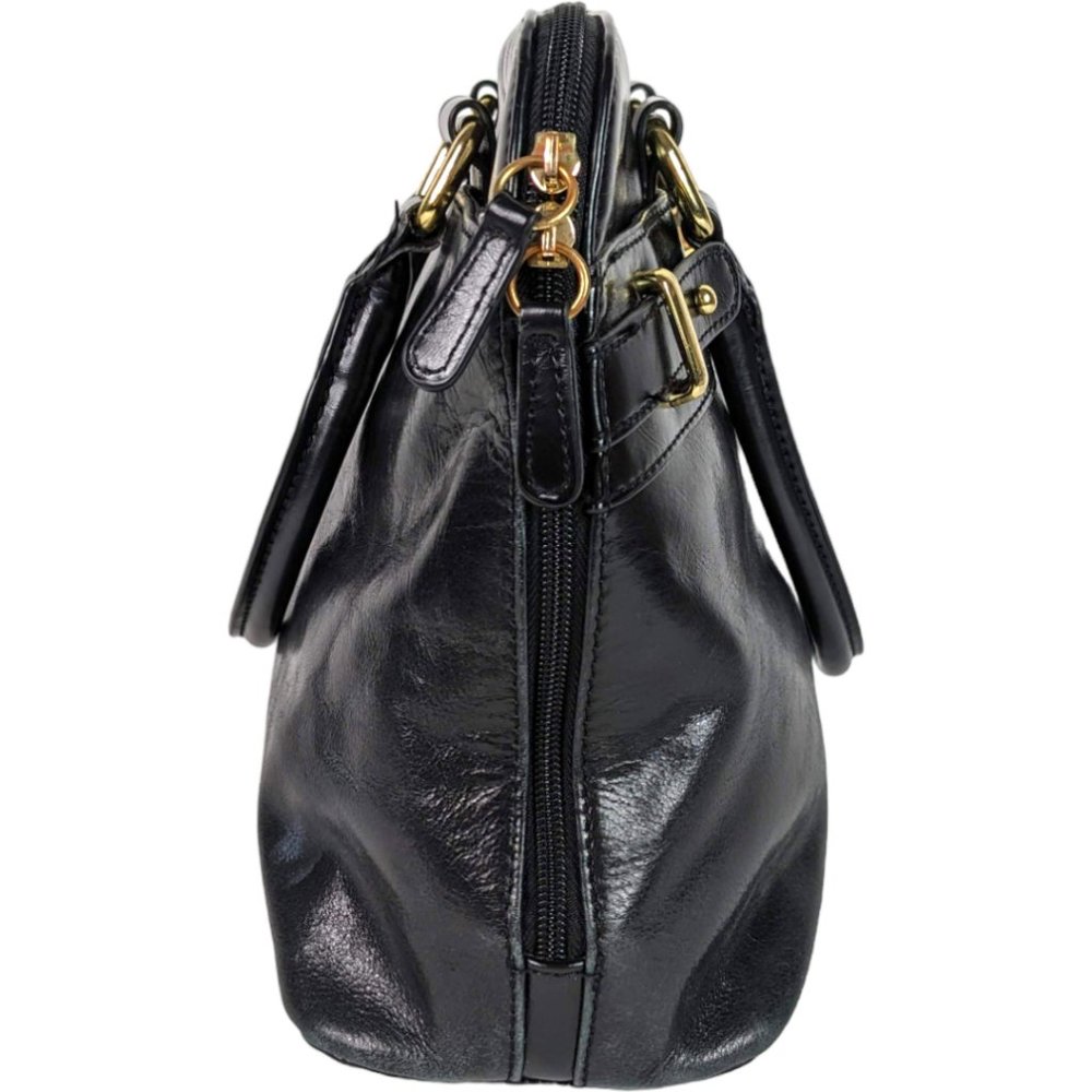 Giani Bernini Black Genuine Leather Satchel - Picture 4 of 16